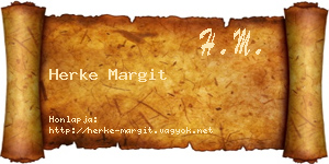 Herke Margit névjegykártya
